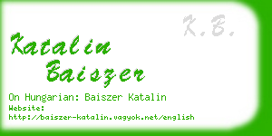 katalin baiszer business card